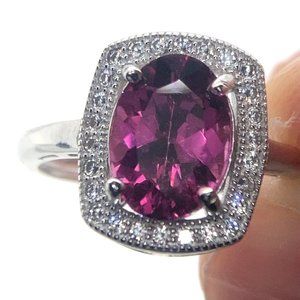 Umbalite 1.85ct White Gold Finish Solid 925 Sterling Silver Ring